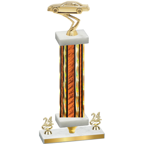 Premium Single Orange Glacier Year Cars Trophy