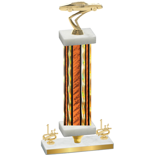 Premium Single Orange Glacier First Place Cars Trophy