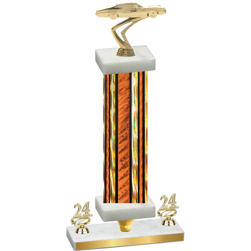 Premium Single Orange Glacier Year Cars Trophy