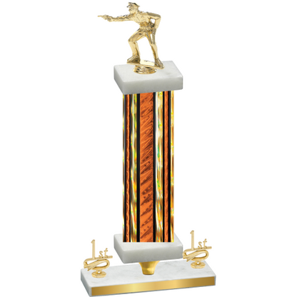 Premium Single Orange Glacier First Place Shooter Trophy