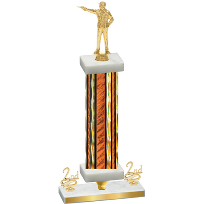 Premium Single Orange Glacier Second Place Shooter Trophy