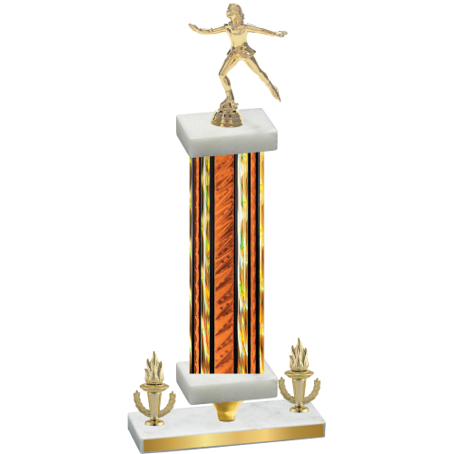 Premium Single Orange Glacier Victory Skater Trophy