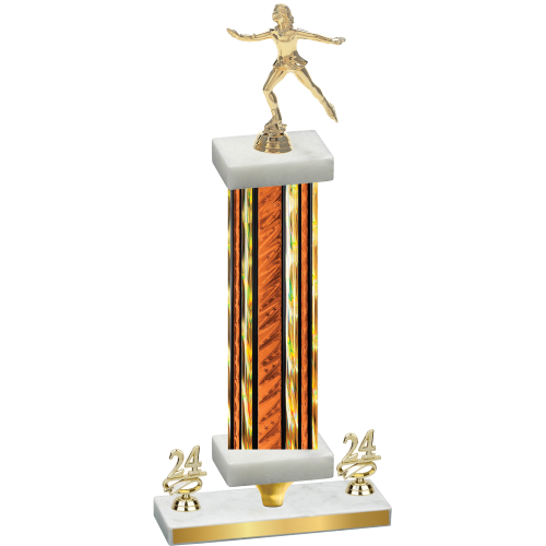 Premium Single Orange Glacier Year Skater Trophy