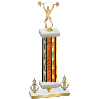 Premium Single Orange Glacier Victory Weights Trophy