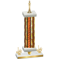 Premium Single Orange Glacier First Place Chess Trophy