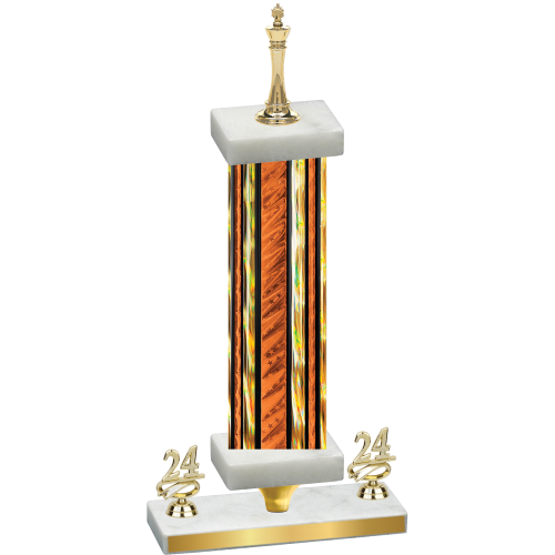 Premium Single Orange Glacier Year Chess Trophy