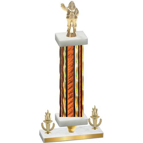 Premium Single Orange Glacier Victory Holiday Trophy