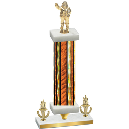 Premium Single Orange Glacier Victory Holiday Trophy