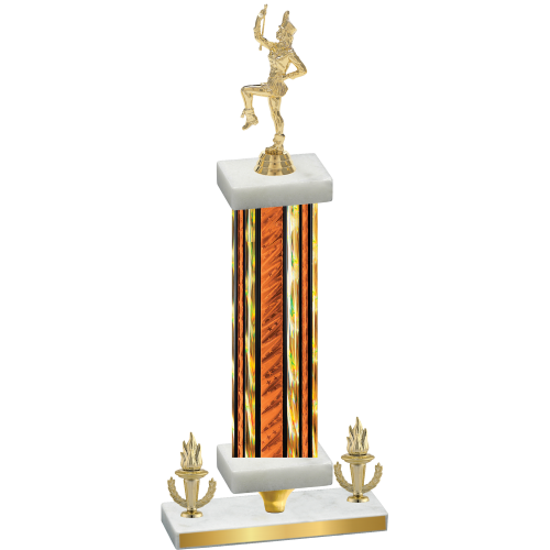 Premium Single Orange Glacier Victory Majorette Trophy