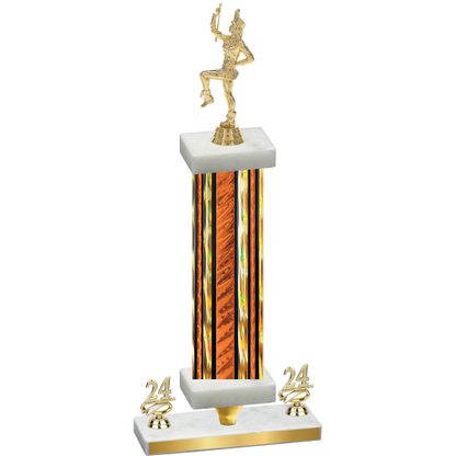 Premium Single Orange Glacier Year Majorette Trophy