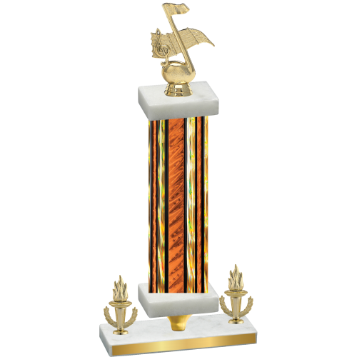 Premium Single Orange Glacier Victory Music Trophy