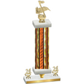 Premium Single Orange Glacier Year Music Trophy
