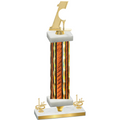 Premium Single Orange Glacier First Place Golf Trophy