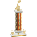 Premium Single Orange Glacier Second Place Golf Trophy