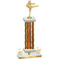 Premium Single Orange Glacier Second Place Karate Trophy