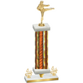 Premium Single Orange Glacier Fourth Place Karate Trophy