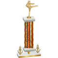 Premium Single Orange Glacier Victory Karate Trophy