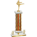Premium Single Orange Glacier Year Karate Trophy