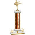 Premium Single Orange Glacier Second Place Karate Trophy