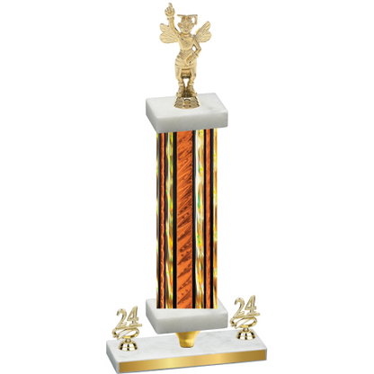 Premium Single Orange Glacier Year Academics Trophy