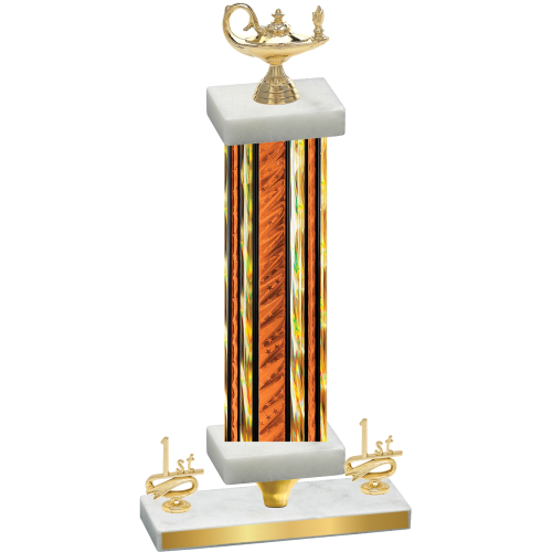 Premium Single Orange Glacier First Place Academics Trophy