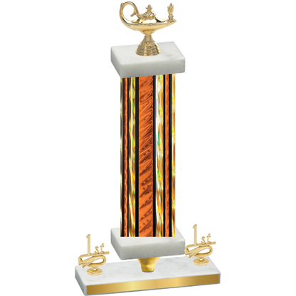 Premium Single Orange Glacier First Place Academics Trophy