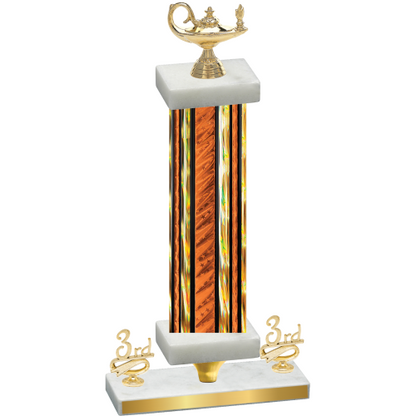 Premium Single Orange Glacier Third Place Academics Trophy