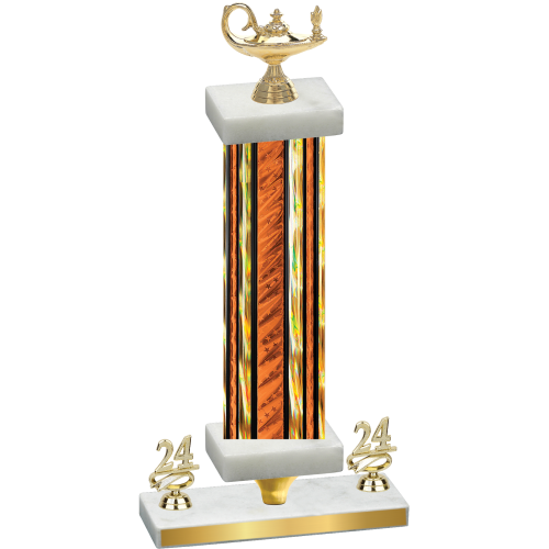 Premium Single Orange Glacier Year Academics Trophy