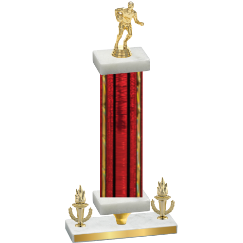 Premium Single Red Glacier Victory Rugby Trophy