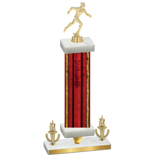 Premium Single Red Glacier Victory Running Trophy