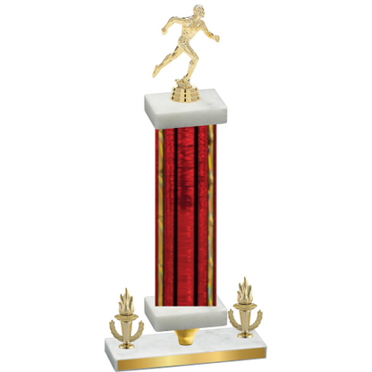 Premium Single Red Glacier Victory Running Trophy