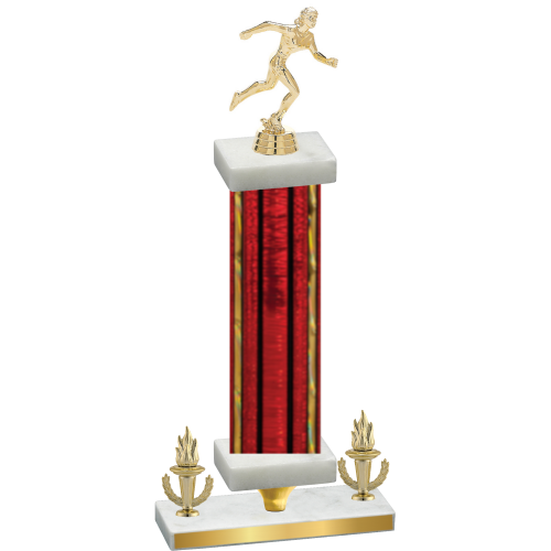 Premium Single Red Glacier Victory Running Trophy