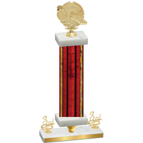 Premium Single Red Glacier Third Place Running Trophy