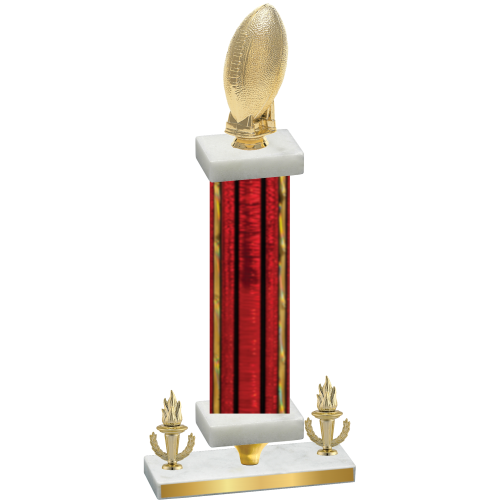 Premium Single Red Glacier Victory Football Trophy