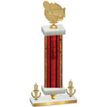 Premium Single Red Glacier Victory Tennis Trophy