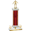 Premium Single Red Glacier Third Place Wrestling Trophy