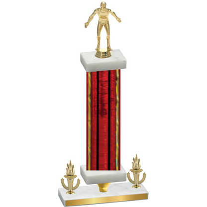 Premium Single Red Glacier Victory Wrestling Trophy