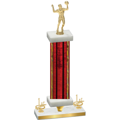 Premium Single Red Glacier First Place Volleyball Trophy