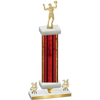 Premium Single Red Glacier Year Volleyball Trophy