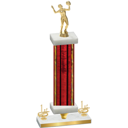 Premium Single Red Glacier First Place Volleyball Trophy