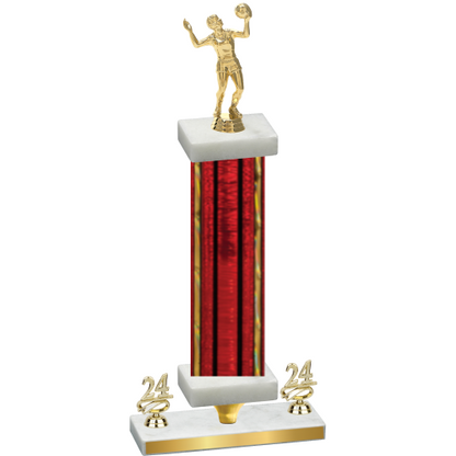 Premium Single Red Glacier Year Volleyball Trophy