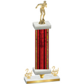 Premium Single Red Glacier Second Place Swimming Trophy