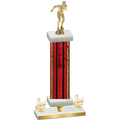 Premium Single Red Glacier Third Place Swimming Trophy