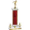 Premium Single Red Glacier Victory Swimming Trophy