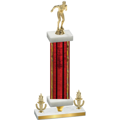 Premium Single Red Glacier Victory Swimming Trophy