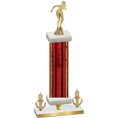 Premium Single Red Glacier Victory Tennis Trophy