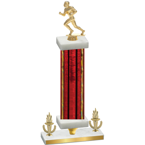 Premium Single Red Glacier Victory Football Trophy