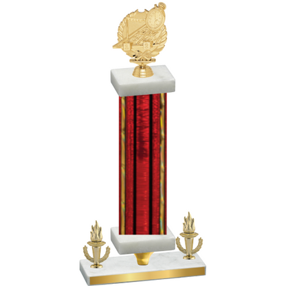 Premium Single Red Glacier Victory Swimming Trophy