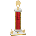Premium Single Red Glacier First Place Insert Trophy