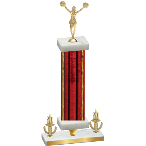 Premium Single Red Glacier Victory Cheerleading Trophy